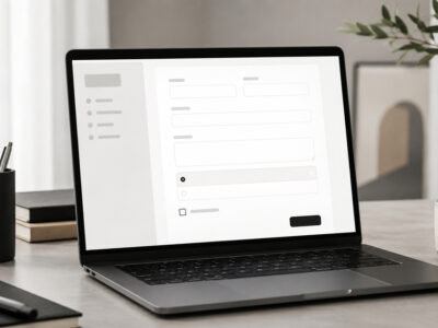 accessible form design for websites and diseno de formularios accesibles para webs shown as a clear accessible web form system