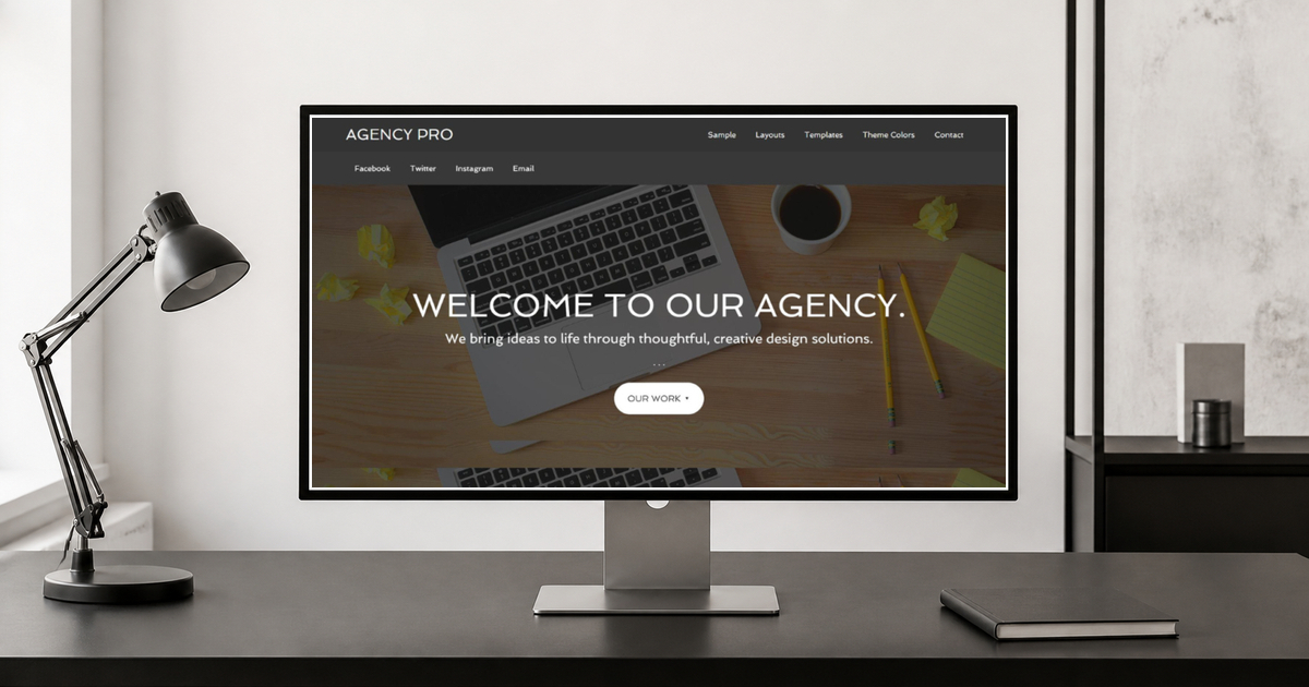 agency pro wordpress theme layout and design preview