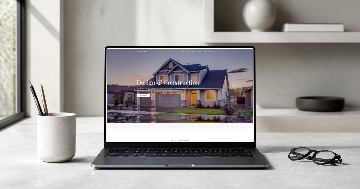 architect pro wordpress theme layout and design preview