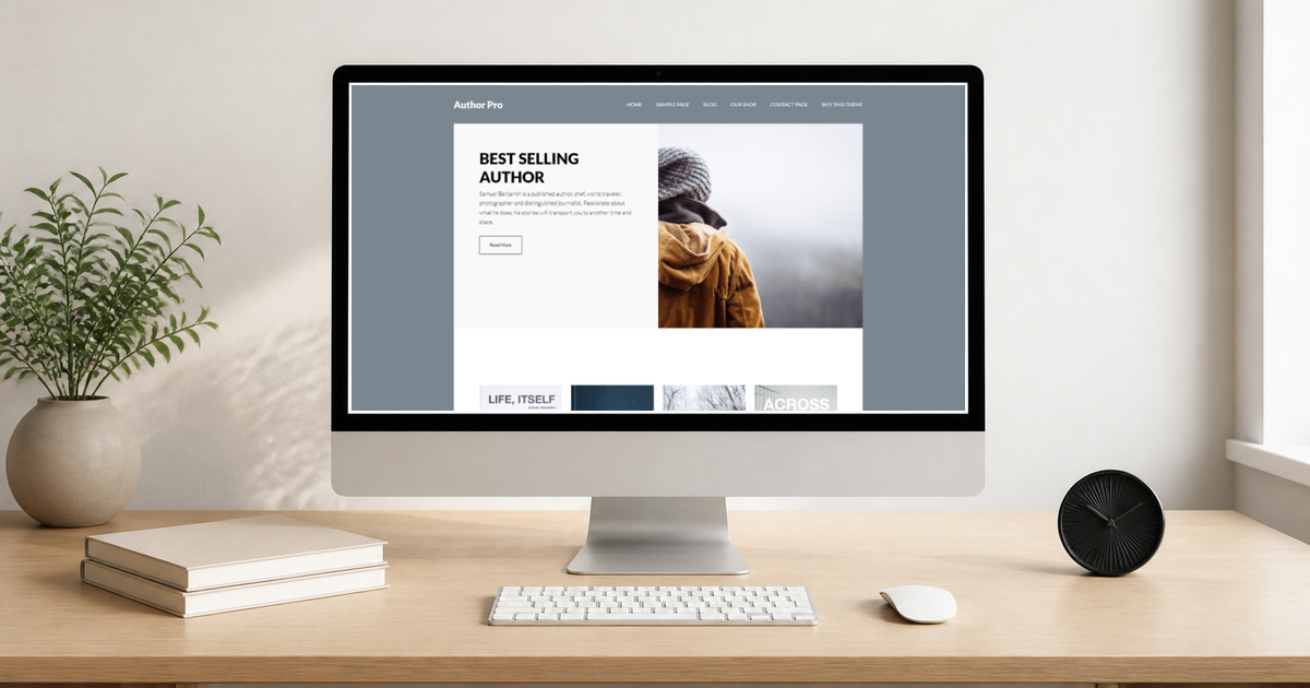 author pro wordpress theme layout and design preview