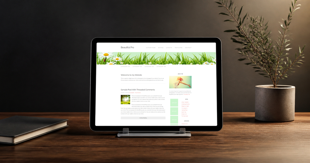 beautiful pro wordpress theme layout and design preview