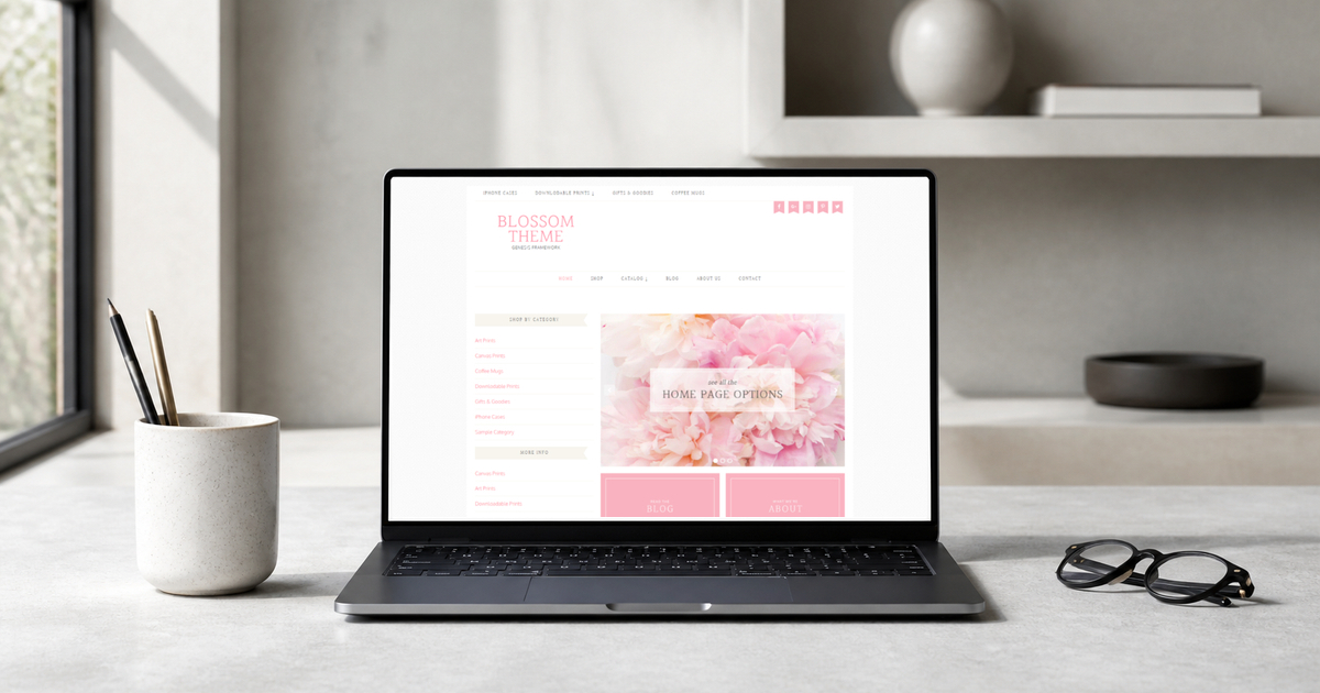blossom theme wordpress theme layout and design preview