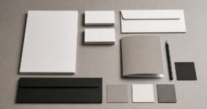 brand identity design projects and visual branding stationery