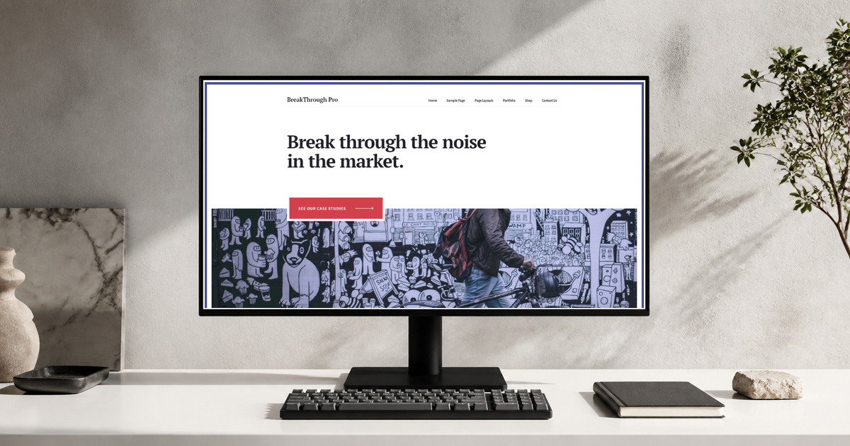 breakthrough pro wordpress theme layout and design preview