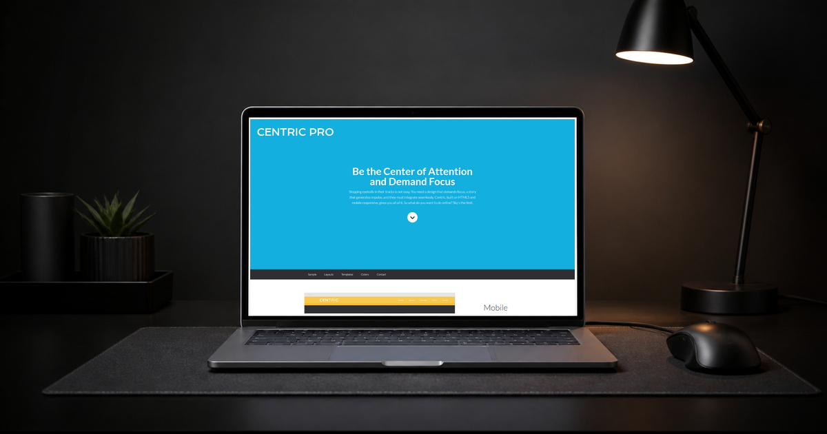 centric pro wordpress theme and responsive website template