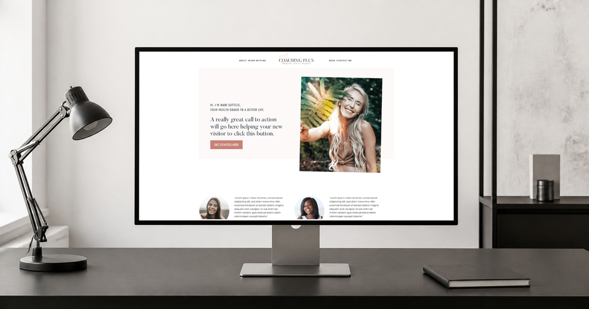 coaching plus wordpress theme layout and design preview