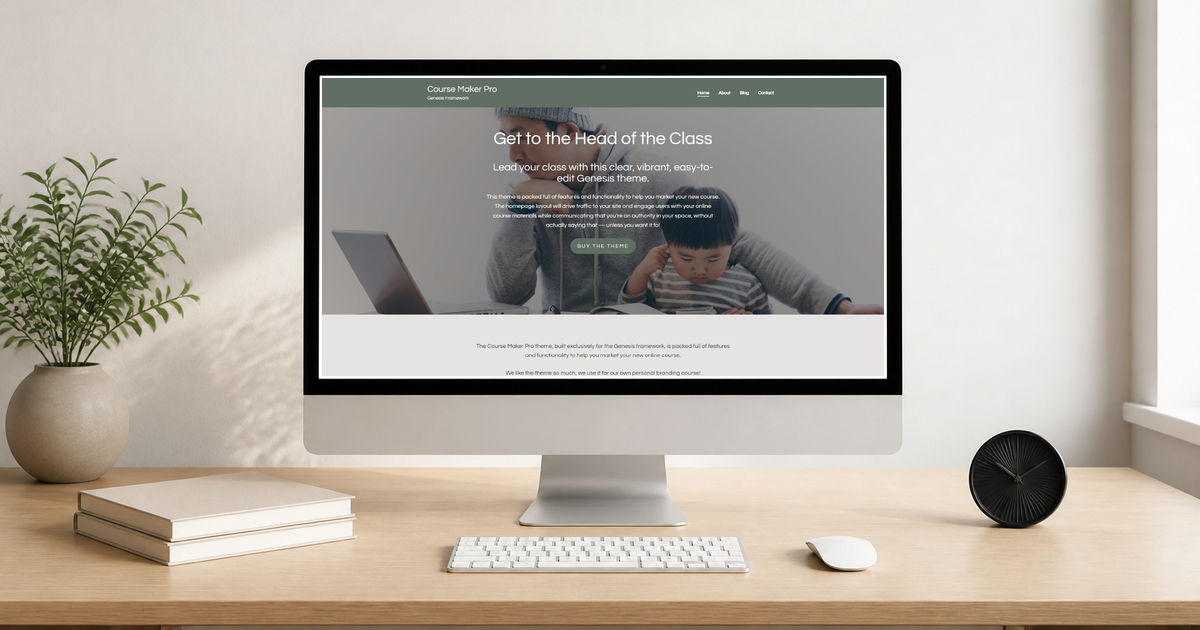 course maker pro wordpress theme layout and design preview