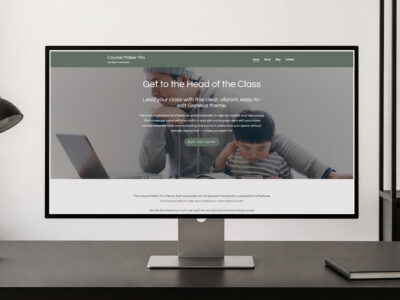 course maker pro wordpress theme and responsive website template