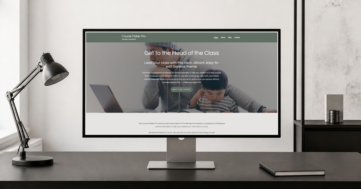 course maker pro wordpress theme and responsive website template
