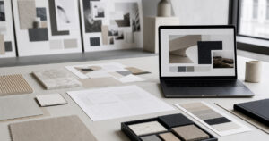 creative website moodboard and website visual direction