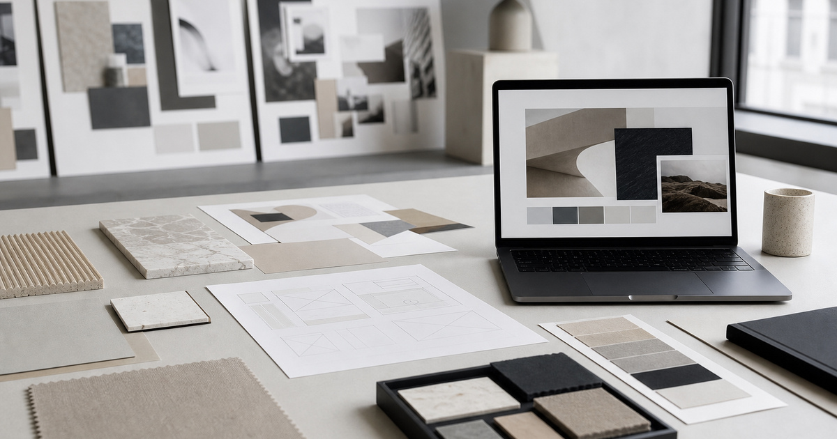 creative website moodboard and website visual direction