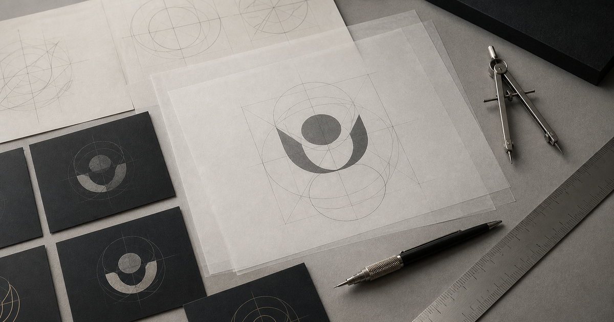 custom logo design design process mockup