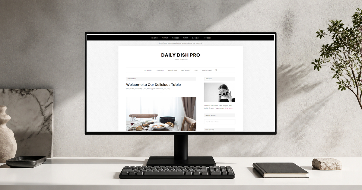 daily dish pro wordpress theme and responsive website template