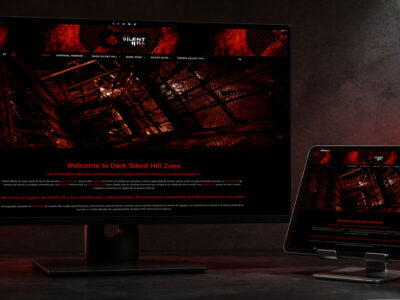 dark silent hill zone horror website design and fan community