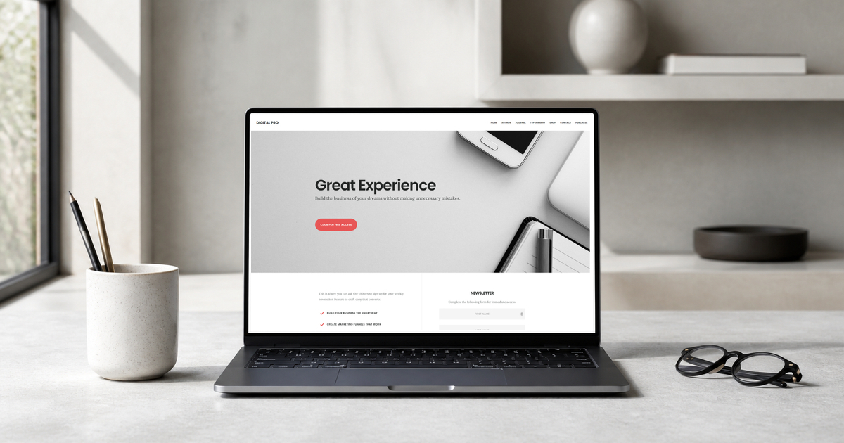 digital pro wordpress theme layout and design preview
