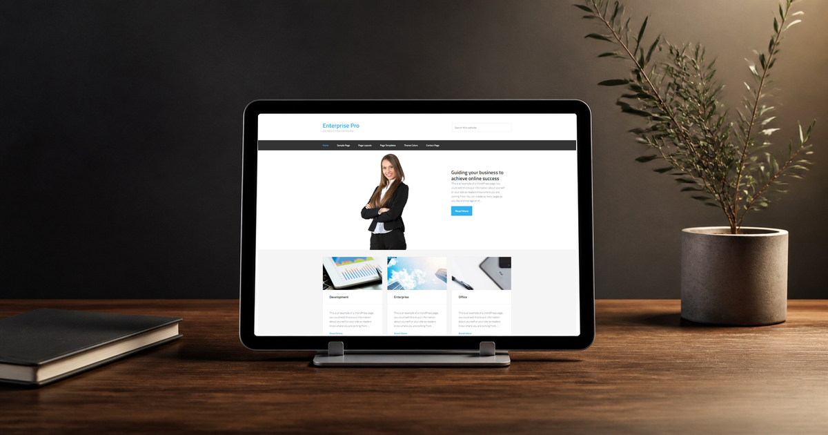 enterprise pro wordpress theme layout and design preview
