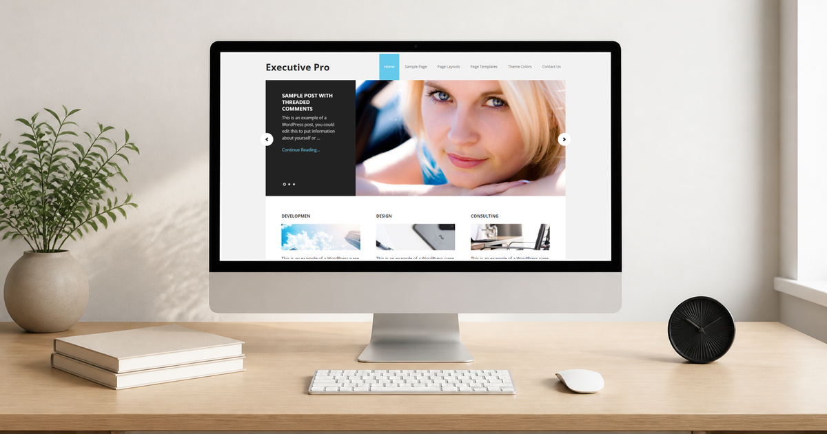 executive pro wordpress theme and responsive website template