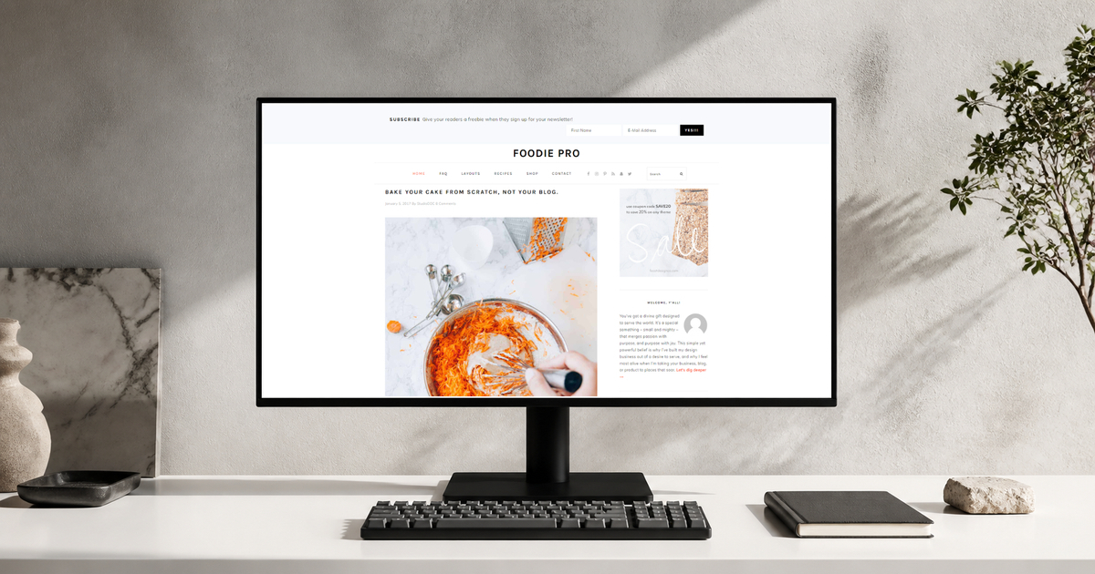 foodie pro wordpress theme layout and design preview