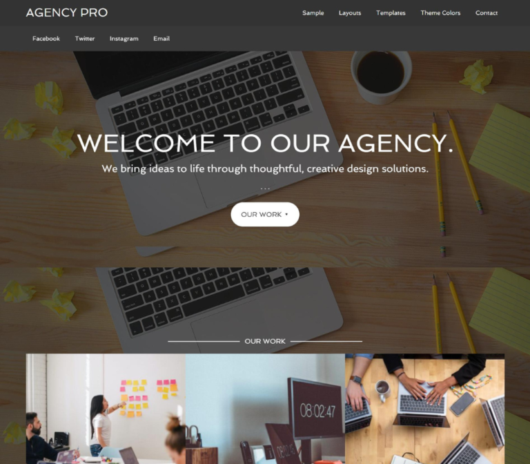 agency pro wordpress theme website preview