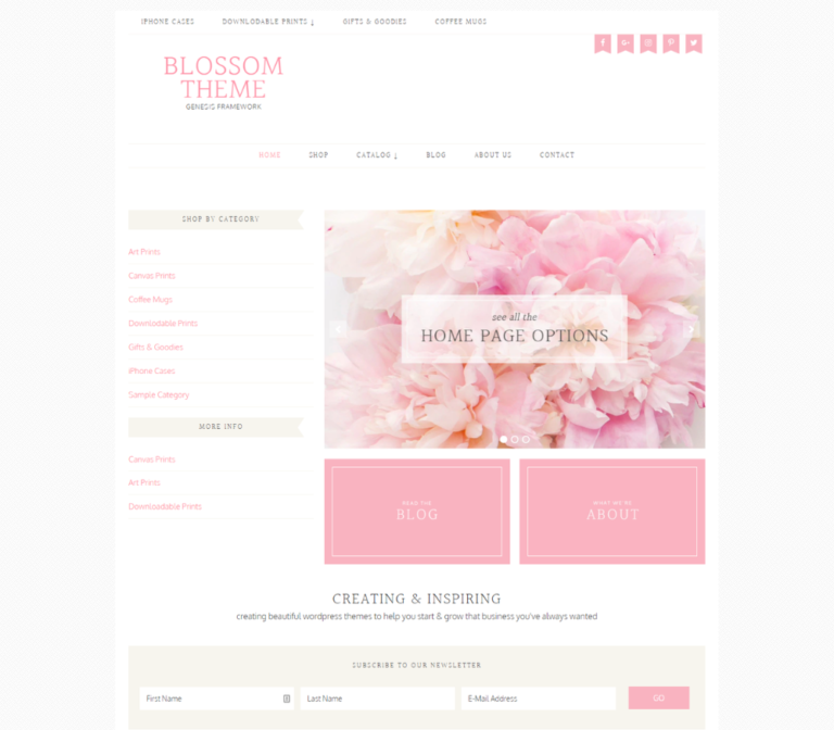 blossom theme wordpress theme website preview