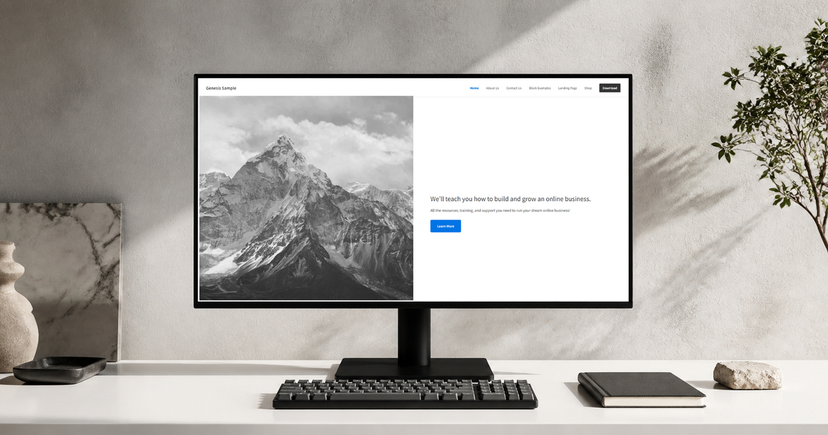 genesis sample wordpress theme and responsive website template