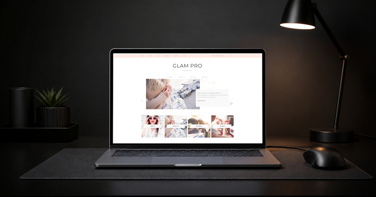 glam pro wordpress theme and responsive website template