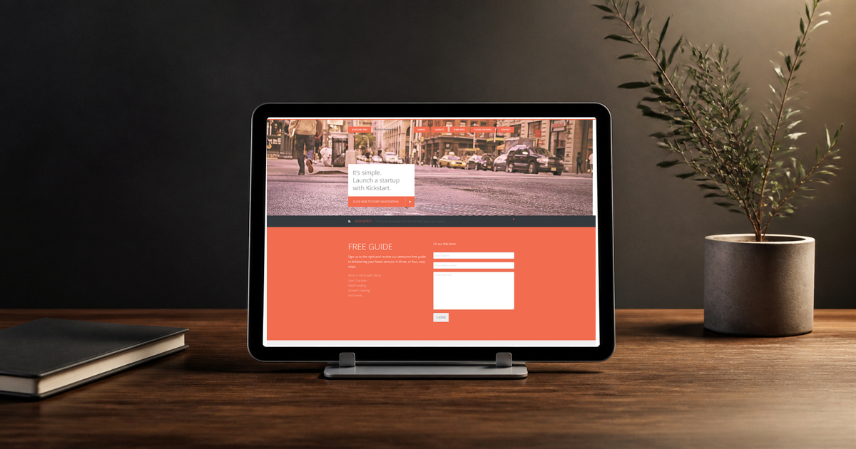 kickstart pro wordpress theme layout and design preview