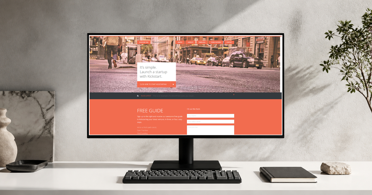 kickstart pro wordpress theme and responsive website template