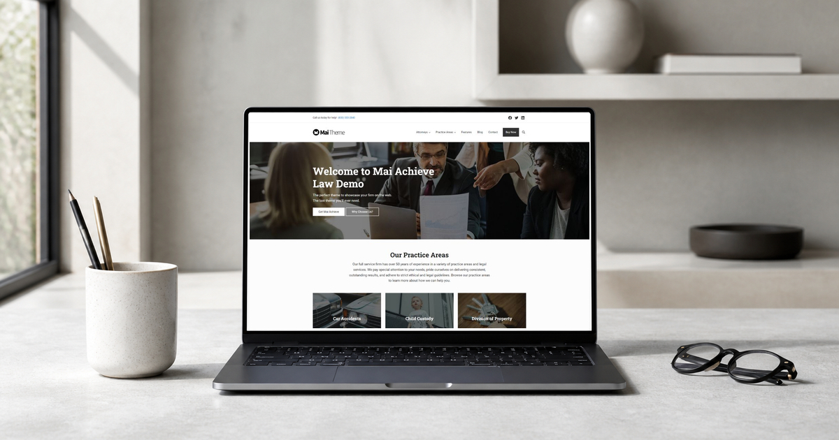 mai achieve wordpress theme layout and design preview