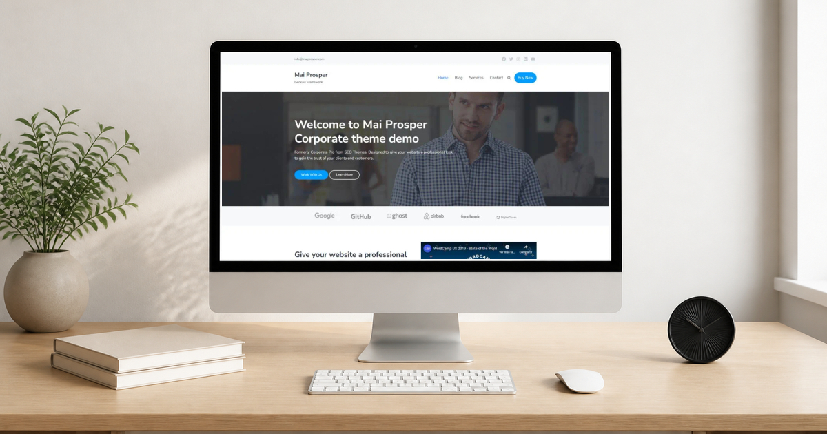 mai prosper wordpress theme layout and design preview