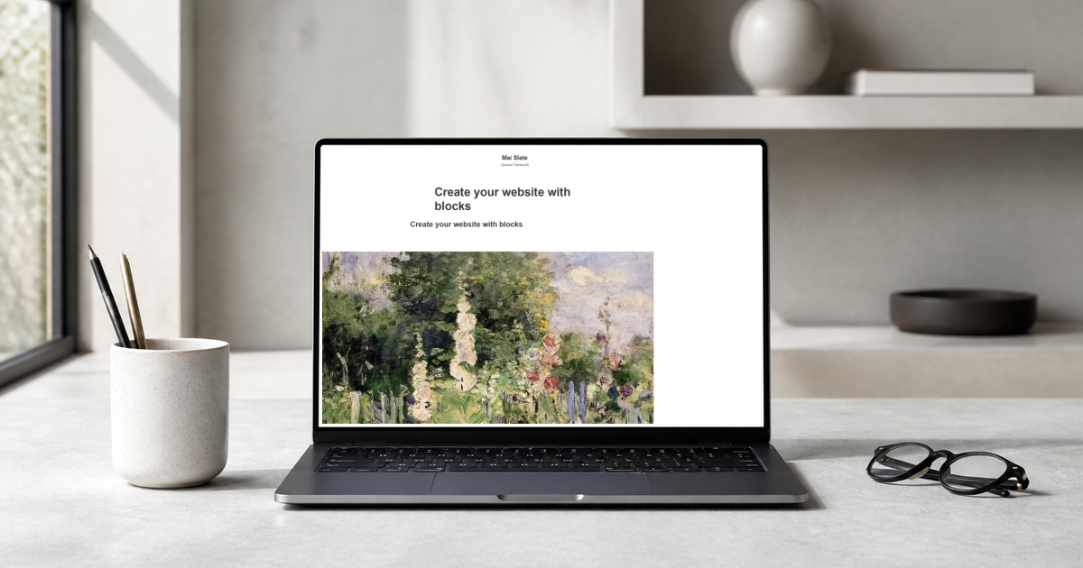 mai slate wordpress theme layout and design preview