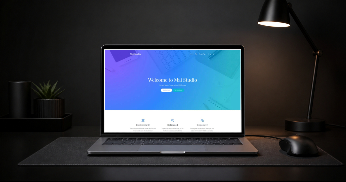 mai studio wordpress theme layout and design preview