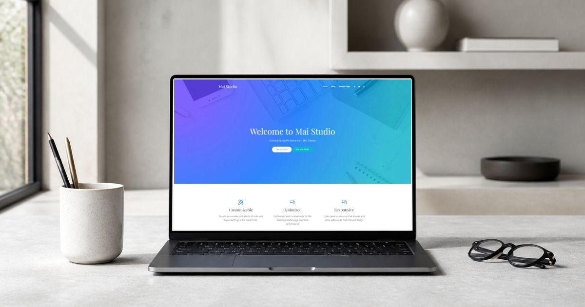 mai studio wordpress theme and responsive website template