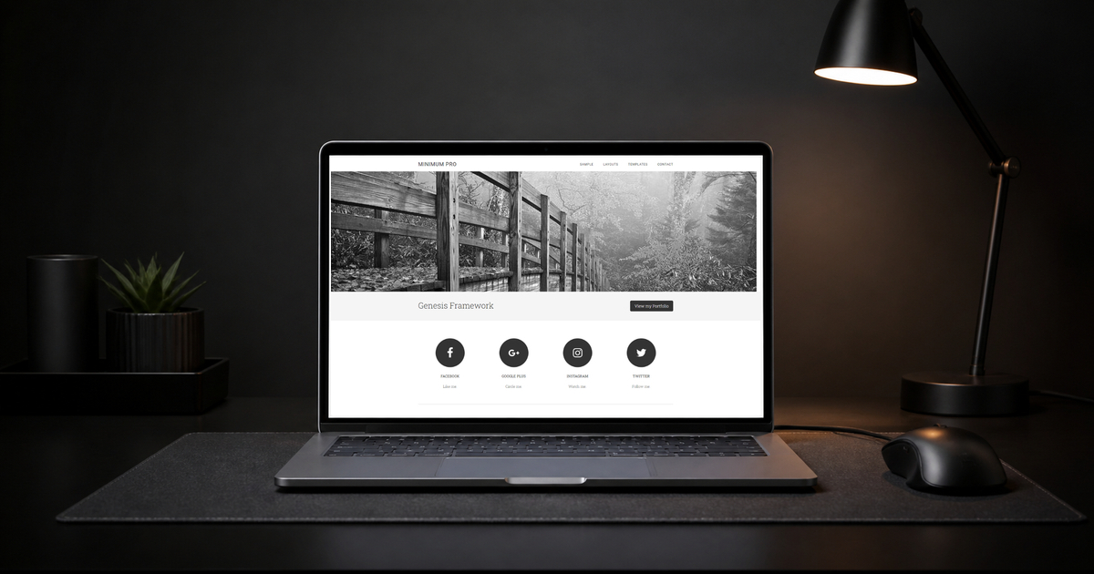 minimum pro wordpress theme layout and design preview