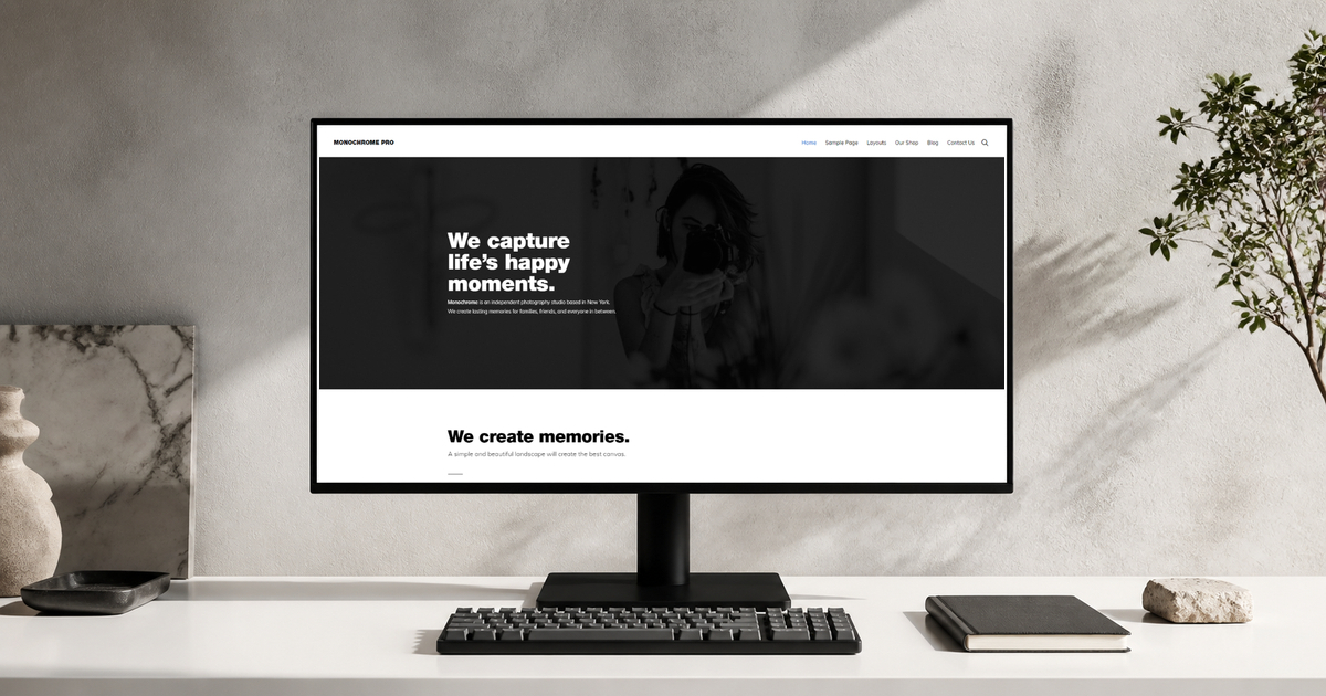 monochrome pro wordpress theme and responsive website template