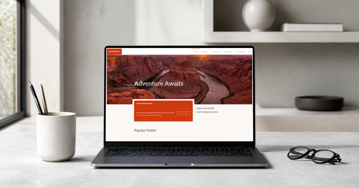 navigation pro wordpress theme layout and design preview