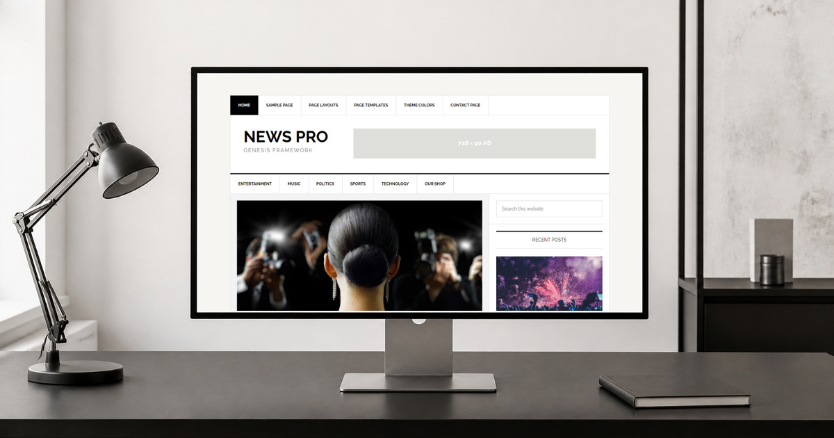 news pro wordpress theme layout and design preview