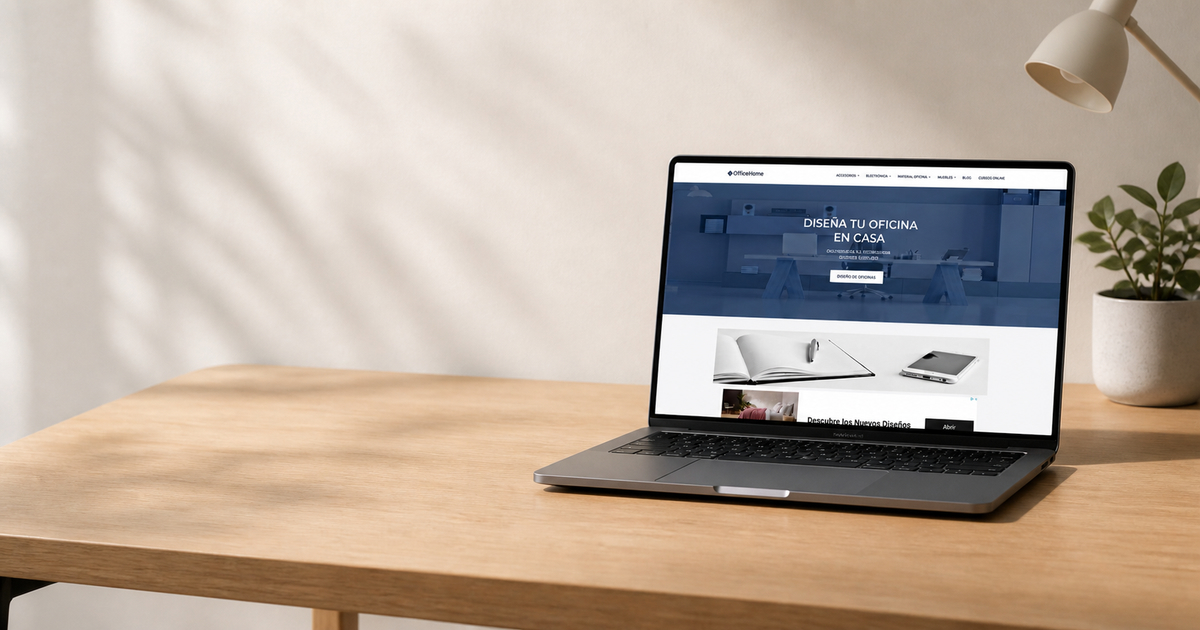 officehome home office website design and responsive workspace laptop