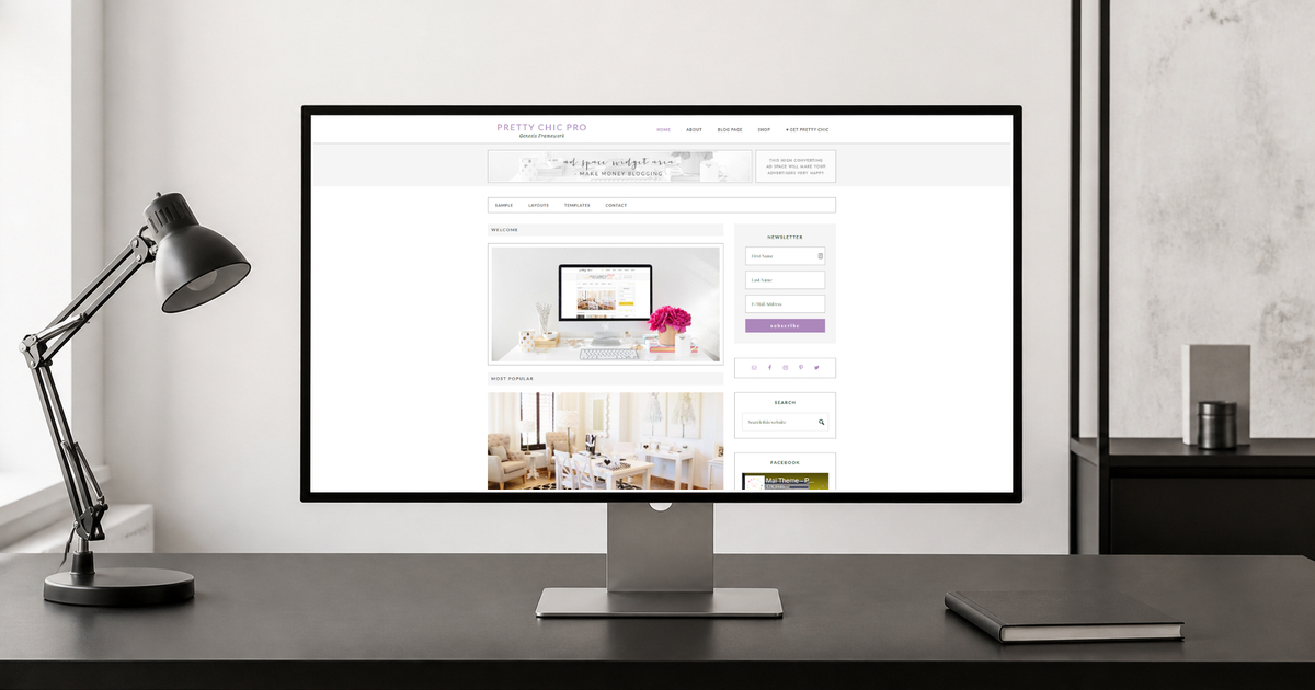 pretty chic pro wordpress theme layout and design preview