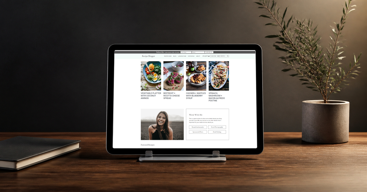 recipe blogger wordpress theme and responsive website template