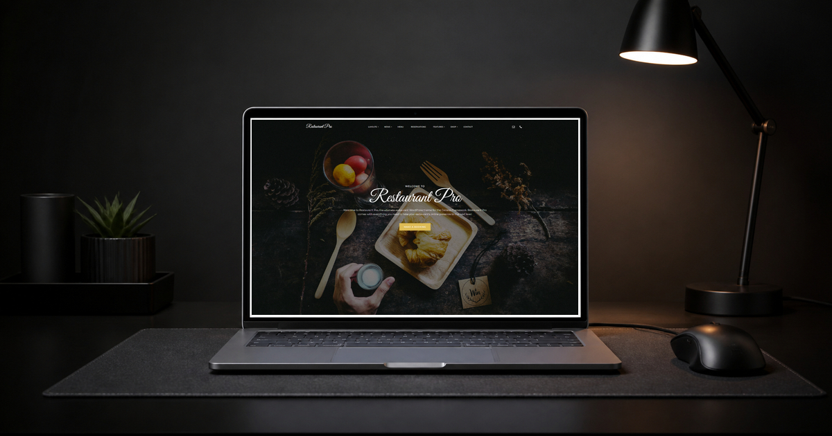 restaurant pro wordpress theme layout and design preview