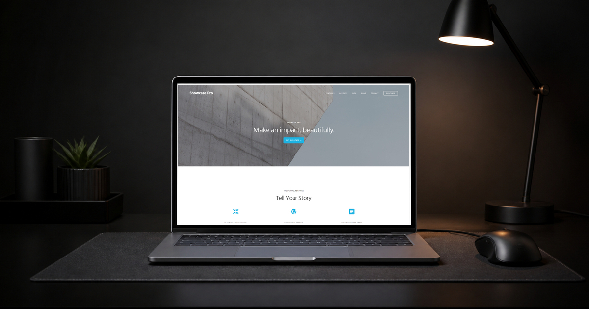 showcase pro wordpress theme and responsive website template