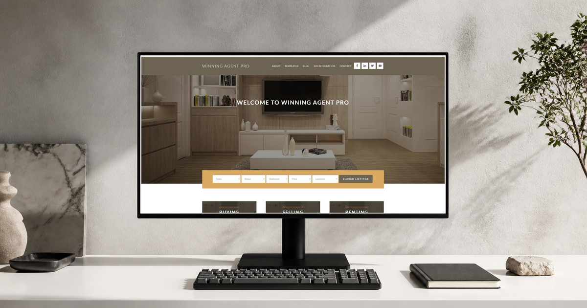 winning agent pro wordpress theme layout and design preview